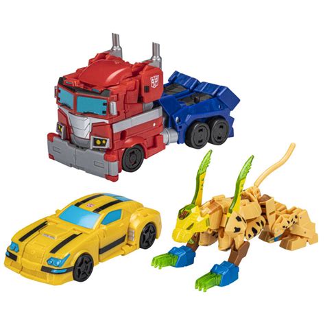 Transformers Toys Buzzworthy Bumblebee Deluxe Heroes of Cybertron 3-Pack Action Figures, 5-inch ...