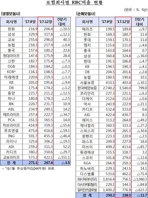 보험사 Rbc 비율 및 신rbc 네이버 블로그