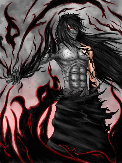 Ichigo Final Form Drawing black bandages longer hair inhuman strength ...