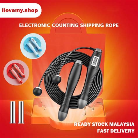 Ready Stock Digital Jump Rope Counting Calorie Fitness Sport Weight