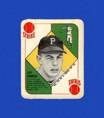 1951 Topps Red Backs Set Break 25 Cliff Chambers NR MINT GMCARDS EBay