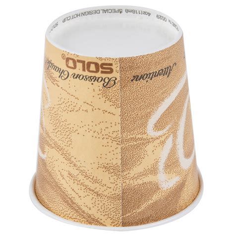 Solo 374MS 0029 4 Oz Mistique Single Sided Poly Paper Hot Cup 1000 Case