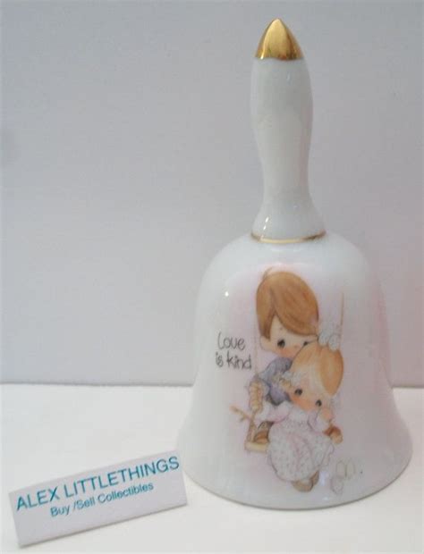 Precious Moments Bell LOVE IS KIND Boy Girl On Swing Vintage Etsy