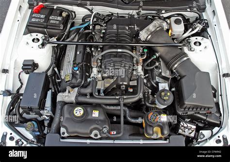 500hp supercharged V8 engine 2007 Ford Shelby GT500 Mustang Cobra Coupe Stock Photo - Alamy