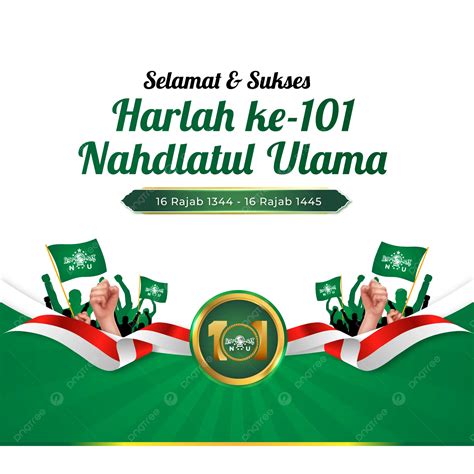 Happy And Successful 101st Birthday Of Nahdlatul Ulama Vector, Harlah Nu 2023, Harlah Nu 101 ...