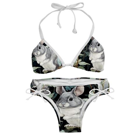 Tmall Swimsuit Bikini Set With Detachable Sponge And Adjustable Strap Two Pack For Beach And