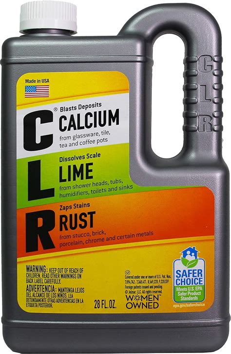 Amazon.com: CLR Calcium, Lime & Rust Remover, Biodegradable, 28 Oz Bottle (2) : Electronics