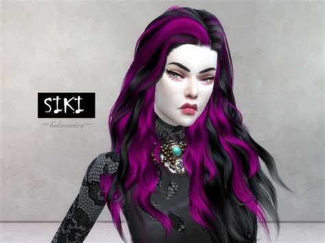 Helsoseira's SIKI - Temptress Stealthic's hair- Re-textured - Mesh needed | Sims 4 cc goth, Sims ...