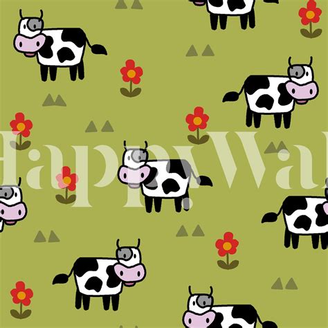 Farm Cow Wallpaper - Happywall