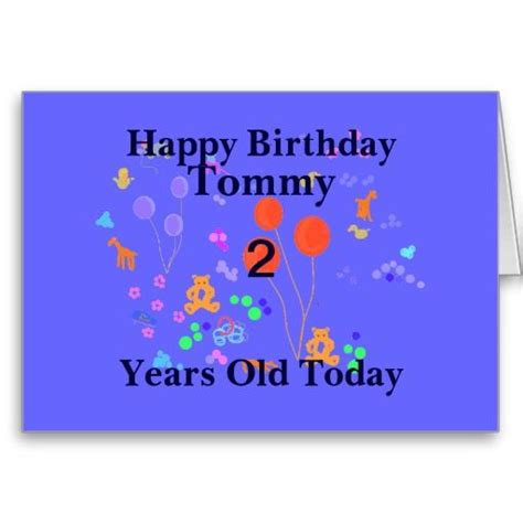 Happy Birthday 2 year old Card | Zazzle | Happy birthday name, Happy 2nd birthday, Birthday ...