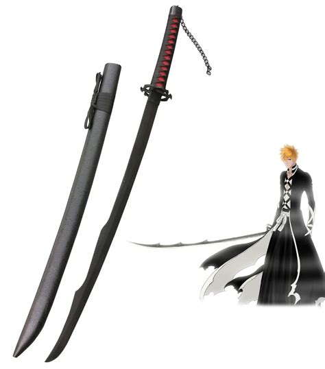 Free Shipping Bleach Ichigo Kurosaki Zanpakutou Tensa Zangetsu Getsuga