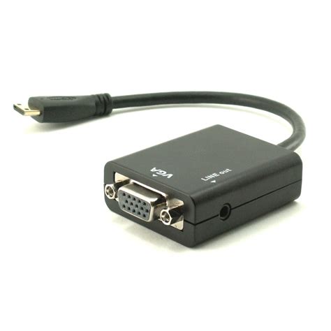 Mini Hdmi To Vga Waudio Converter Gold Touch