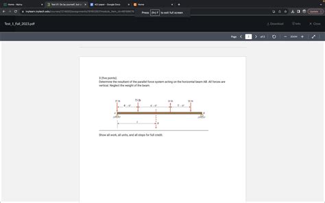 Solved Determine The Resultant Of The Parallel Force System Chegg