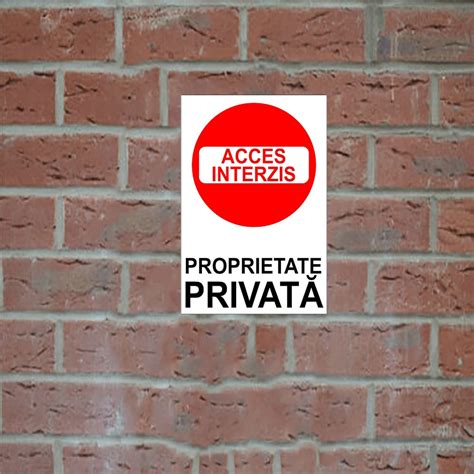 Sticker Decorativ Indicator Interzicere Acces Interzis Proprietate