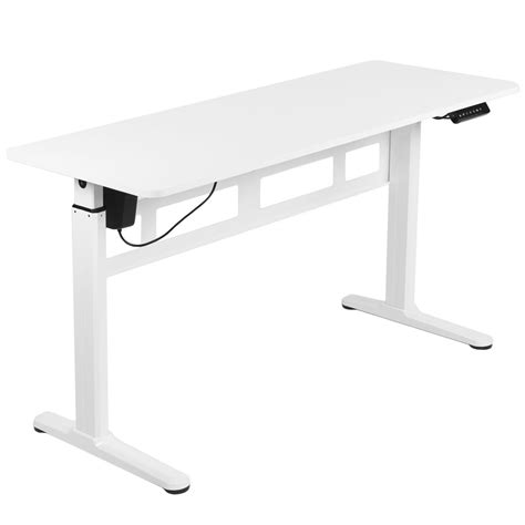 Vivo White 55 X 24 Electric Sit Stand Desk Ergonomic Standing Height