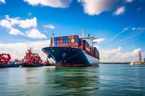 Premium Photo Cargo Ships Entering One Of The Busiest Ports In The World