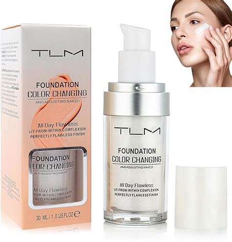 TLM Foundation Color Changing Natural Nude Flawless Colour Changing Foundation Makeup Base Cool