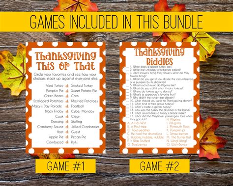 Adult Thanksgiving Game Bundle Thanksgiving Game Thanksgiving Activity Etsy