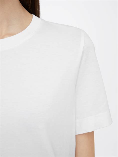 Crew Neck T Shirt White Tops Arket