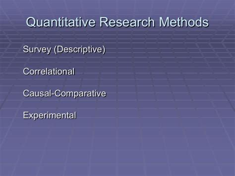 Quantitative Research Methods Powerpoint Advanced