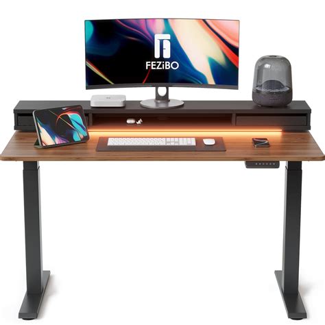 Fezibo X Inch Height Adjustable Electric Standing Desk With