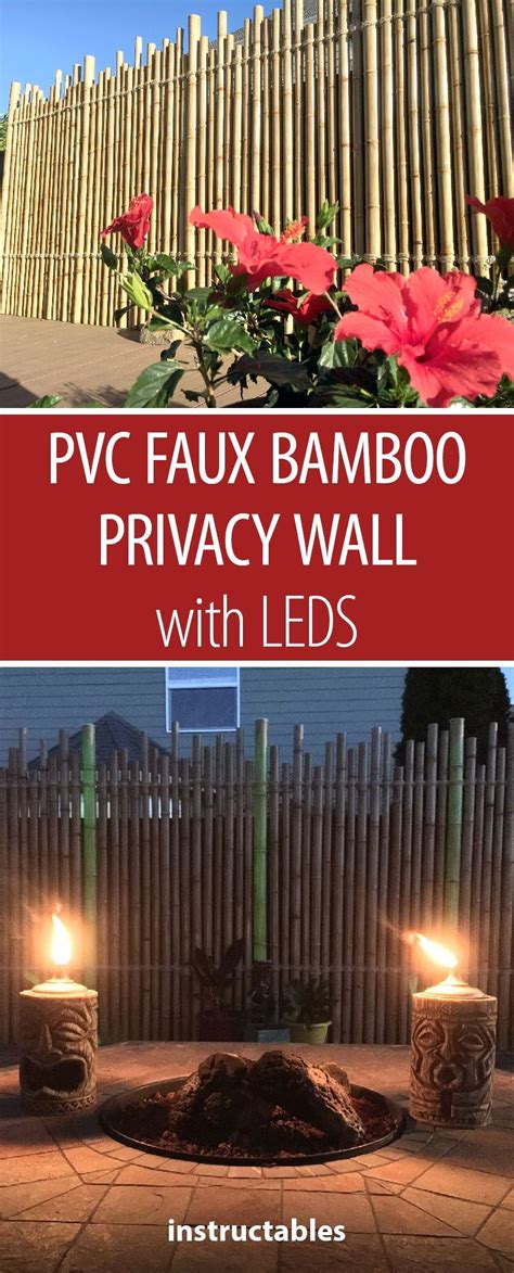 Pvc faux bamboo privacy wall with leds – Artofit