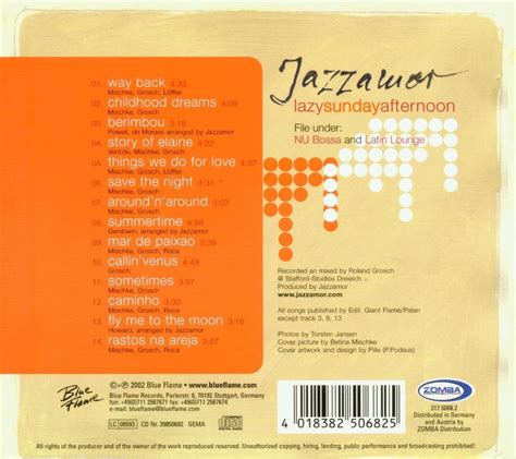 Lazy Sunday Afternoon Jazzamor CD Album Muziek Bol