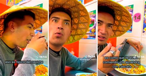 Tiktok Viral Joven Chileno Prueba Ceviche Peruano Por Primera Vez Y