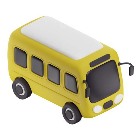 Premium Psd Bus 3d Icon For Car And Vehicle