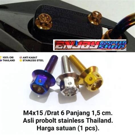 Jual Baut Pb Probolt M X Drat Untuk Tutup Minyak Master Rem Harga