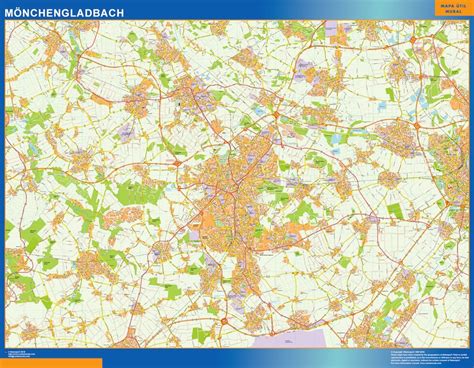 Stadtplan Monchengladbach Wandkarte Bei Netmaps Karten Deutschland