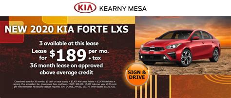 Vehicle specials going on now at Kearny Mesa Kia