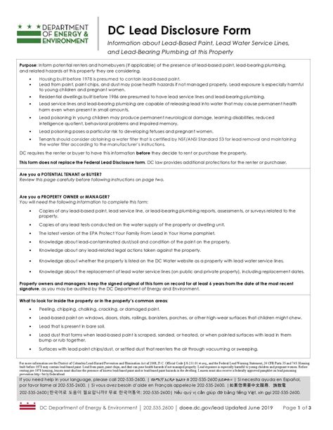 Lead Paint Disclosure Forms All States Templatelab