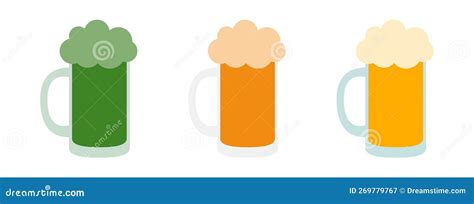 Cerveza Aislada En Forma De Llano Ilustración del Vector Ilustración