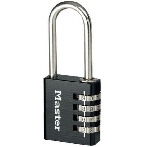 Master Lock Cadenas Combinaison Aluminium Noir Mm Eurdblklh