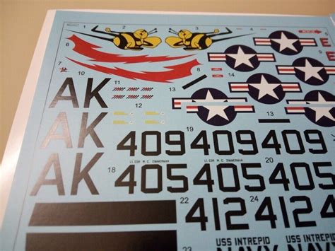 148 Decal Douglas A 1h Skyraider Va 176 With Stencils Uprise Decal