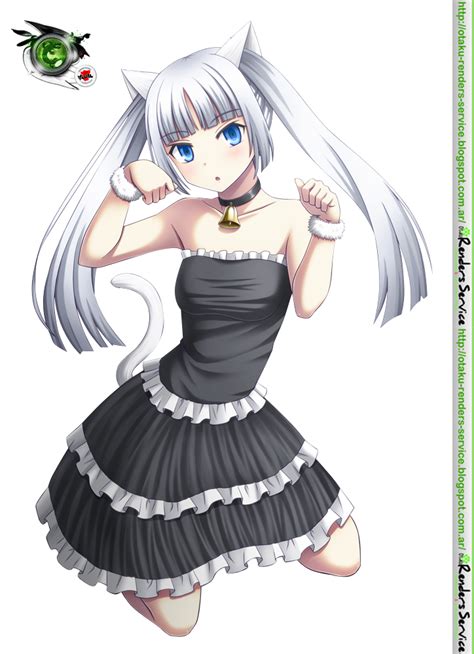 Miss Monochrome Cute Nekomimi Render Ors Anime Renders