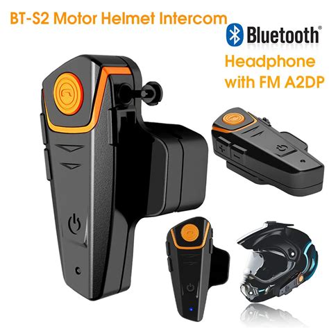 Bt S Up To M Motorcycle Bluetooth Headset Helmet Intercom Earphone