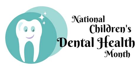 Premium Vector National Childrens Dental Health Month Horizontal