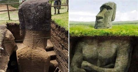 Les statues de lîle de Pâques ont un corps Les photos de cette