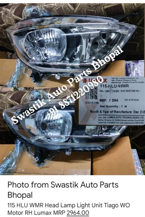 115 HLU WMR Head Lamp Light Unit Tiago WO Motor RH Lumax MRP 2964 00 At