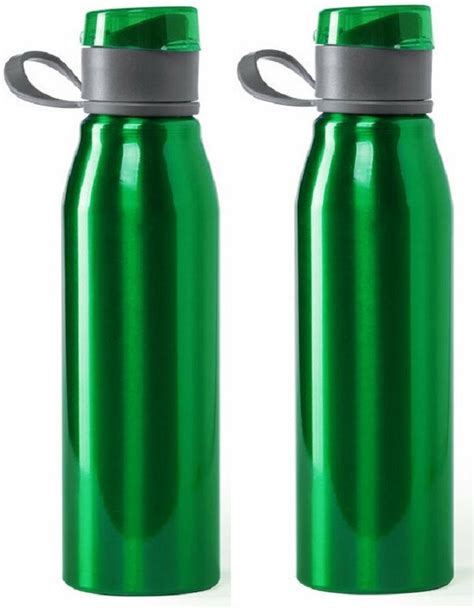 Aluminium Waterfles Drinkfles Bidon Sportfles X Metallic Groen