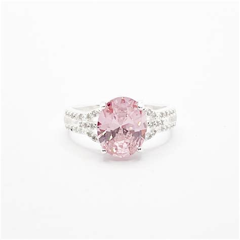 Anillo Cintillo Doble Circón Rosa Joyas Danis y Florencia