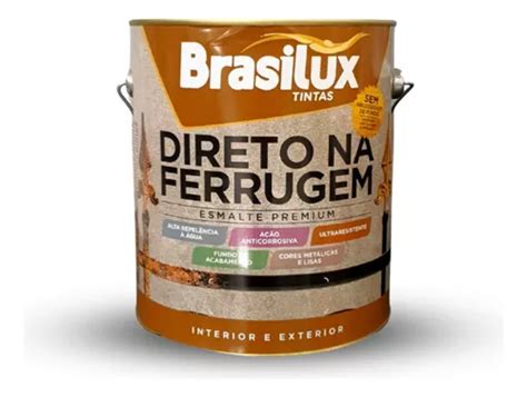 Tinta Esmalte Direto Na Ferrugem Resistente 3 6l Brasilux Cor Branco