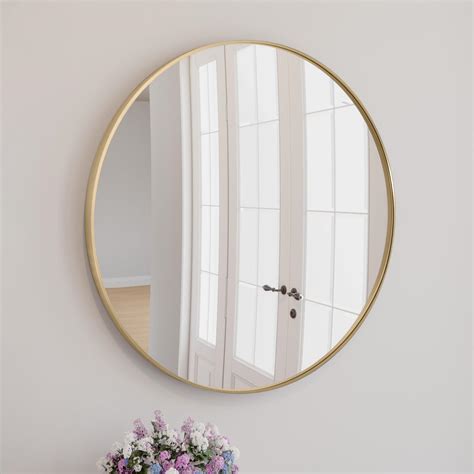 Round 36 Inch Wall Mirror Gold ǀ Bath ǀ Today s Design House