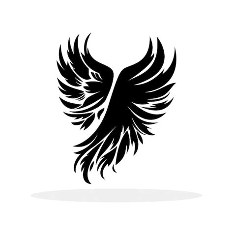 Premium Vector | Wings icon black icon of wings on white background ...