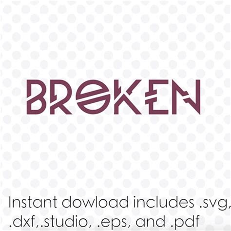 Broken Font - Etsy