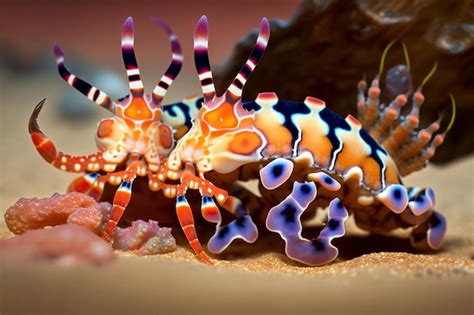 Una Babosa De Mar Colorida Est En La Arena Foto Premium