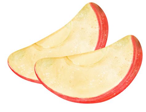 Cute Fresh Slice Of Red Apple Fruit Watercolor Png