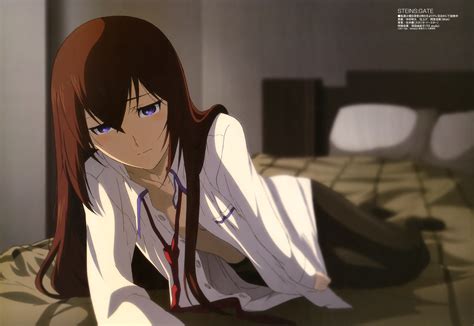 Wallpaper Long Hair Anime Girls Makise Kurisu Steins Gate